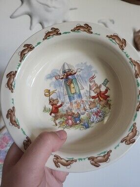 Vtg Bunnykins Royal Doulton Lot 4pcs